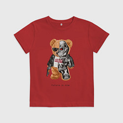 Футболка хлопковая детская Future is now, цвет: красный