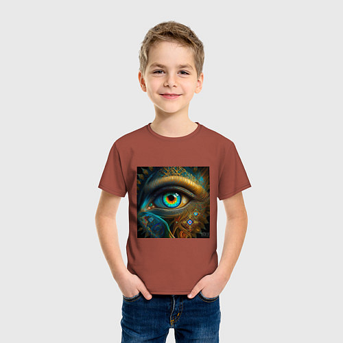 Детская футболка Глаз индейца / Кирпичный – фото 3