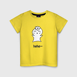 Футболка хлопковая детская Hehetmon, цвет: желтый