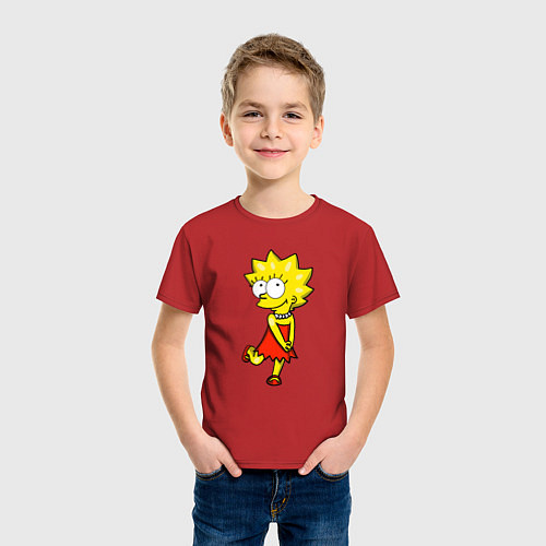 Детская футболка Красивая Лиза / Красный – фото 3