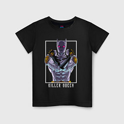 Футболка хлопковая детская Killer Queen anime, цвет: черный
