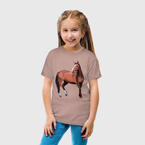 Детская футболка Тяжелая теплокровная / Пыльно-розовый – фото 4
