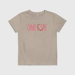 Футболка хлопковая детская Однолюб, цвет: миндальный