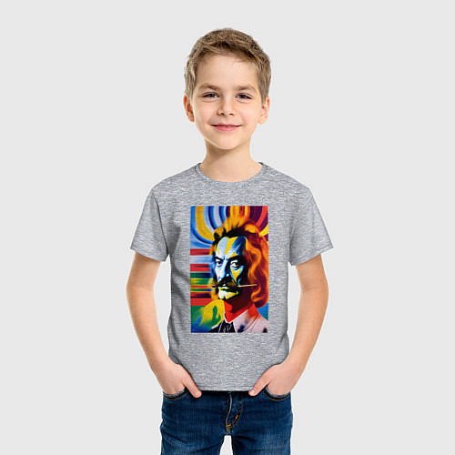 Детская футболка Сальвадор Дали / Меланж – фото 3