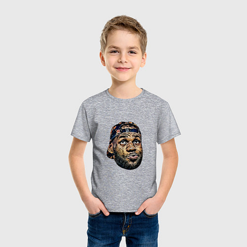 Детская футболка Lebron face / Меланж – фото 3