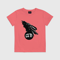 Футболка хлопковая детская DM Raven, цвет: коралловый