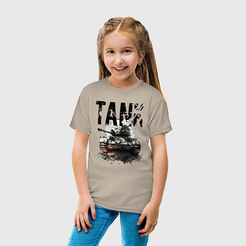 Детская футболка Tankist / Миндальный – фото 4