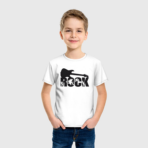 Детская футболка Rock / Белый – фото 3