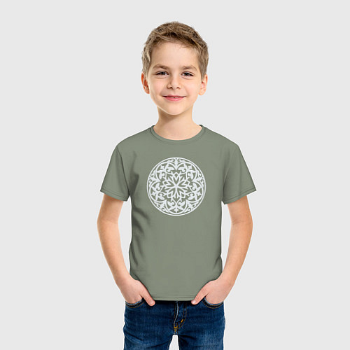 Детская футболка Мандала восточная / Авокадо – фото 3
