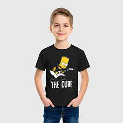 Футболка хлопковая детская The Cure Барт Симпсон рокер, цвет: черный — фото 2