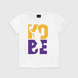 Футболка хлопковая детская Kobe fly, цвет: белый