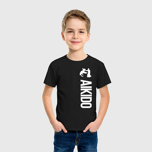 Детская футболка Айкидо / Черный – фото 3