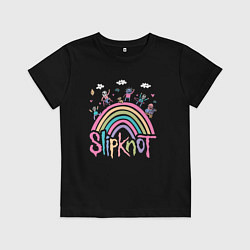 Футболка хлопковая детская Slipknot рисунок, цвет: черный