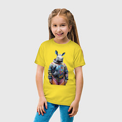 Футболка хлопковая детская Rhino in spacesuit, цвет: желтый — фото 2