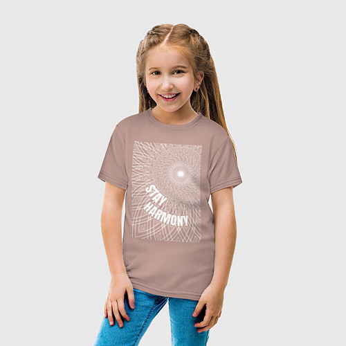 Детская футболка Stay harmony мандала / Пыльно-розовый – фото 4