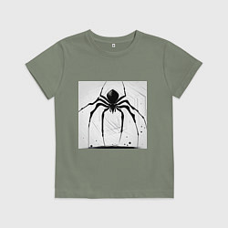 Футболка хлопковая детская Чёрный паук, Редан, цвет: авокадо