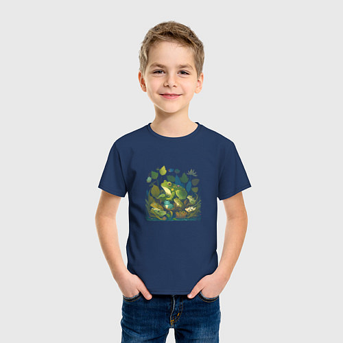 Детская футболка Strange swamp / Тёмно-синий – фото 3