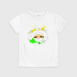 Футболка хлопковая детская Ленивец: Take it slow, цвет: белый