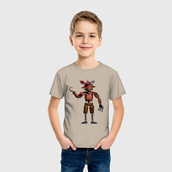 Футболка хлопковая детская Фокси зол, цвет: миндальный — фото 2