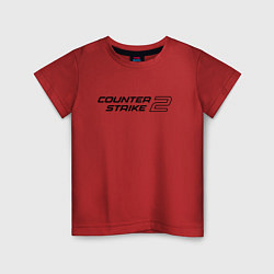 Футболка хлопковая детская Counter Strike 2, цвет: красный