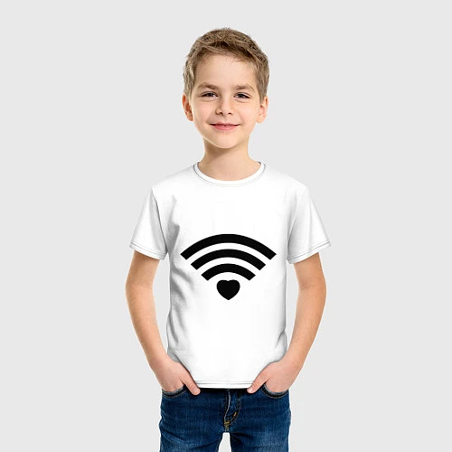 Детская футболка Wi-Fi Love / Белый – фото 3