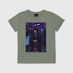 Футболка хлопковая детская Конец геймеру, цвет: авокадо