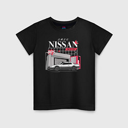 Футболка хлопковая детская Nissan Skyline sport, цвет: черный