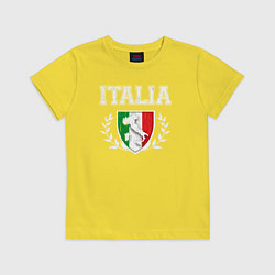 Футболка хлопковая детская Italy map, цвет: желтый
