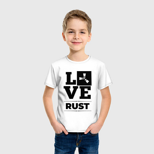 Детская футболка Rust love classic / Белый – фото 3