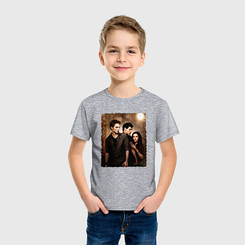 Детская футболка Сумерки Белла Эдвард Джейкоб / Меланж – фото 3