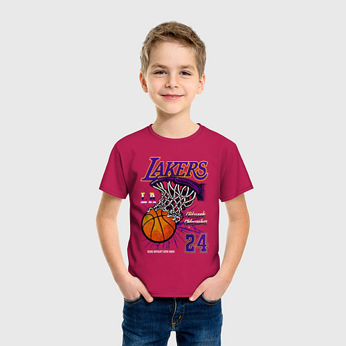 Детская футболка LA Lakers Kobe / Маджента – фото 3