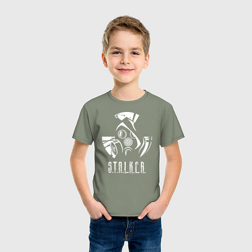 Детская футболка STALKER противогаз / Авокадо – фото 3