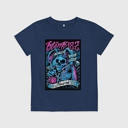 Футболка хлопковая детская Blink 182 рок группа, цвет: тёмно-синий