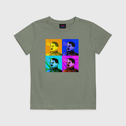Футболка хлопковая детская Color Stalin, цвет: авокадо