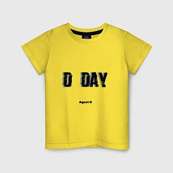 Футболка хлопковая детская D DAY Agust D, цвет: желтый