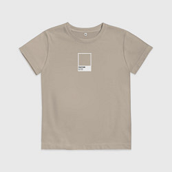 Футболка хлопковая детская Pantone Best Color, цвет: миндальный