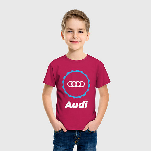 Детская футболка Audi в стиле Top Gear / Маджента – фото 3