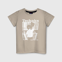 Футболка хлопковая детская Tichnics music, цвет: миндальный