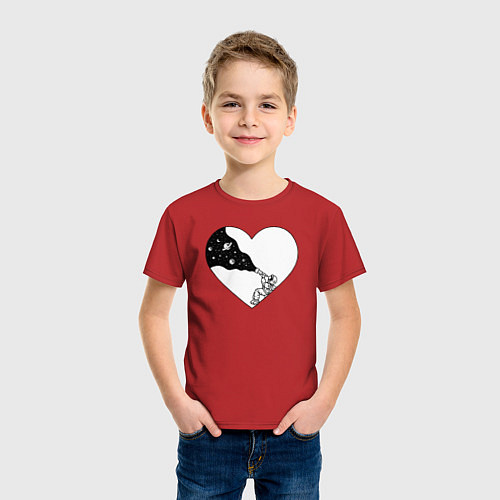 Детская футболка Love space / Красный – фото 3