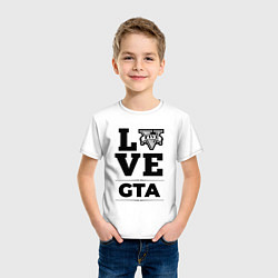 Футболка хлопковая детская GTA love classic, цвет: белый — фото 2