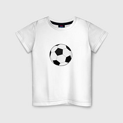 Футболка хлопковая детская Футбольный мячик, цвет: белый