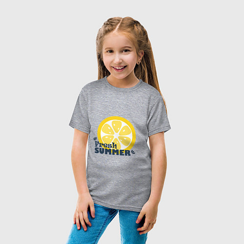 Детская футболка Свежий лимончик / Меланж – фото 4