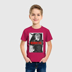 Футболка хлопковая детская Леон с базукой - Resident, цвет: маджента — фото 2