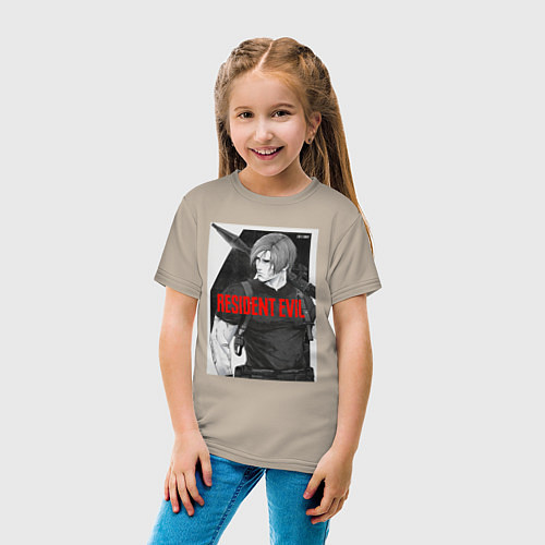 Детская футболка Леон с базукой - Resident / Миндальный – фото 4