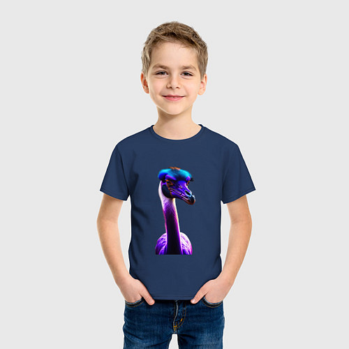 Детская футболка Ostrich / Тёмно-синий – фото 3