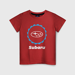 Футболка хлопковая детская Subaru в стиле Top Gear, цвет: красный