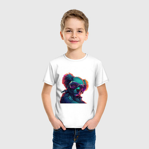 Детская футболка Коала в очках / Белый – фото 3