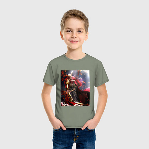 Детская футболка Маления из Элден Ринг / Авокадо – фото 3