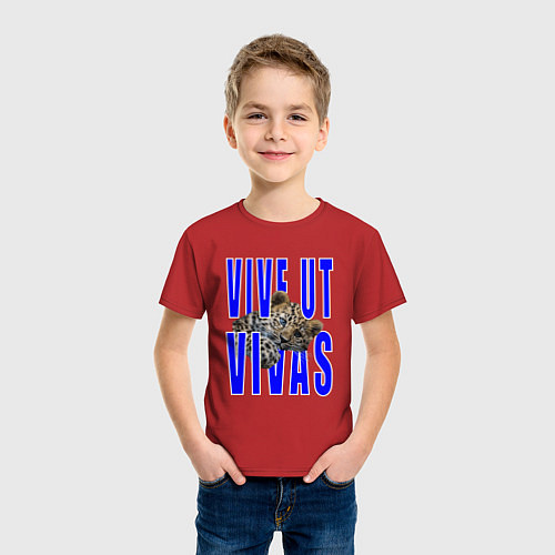 Детская футболка Vive ut vivas / Красный – фото 3