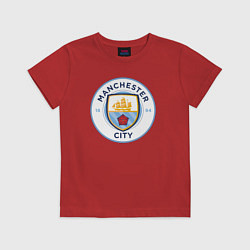 Футболка хлопковая детская Manchester City FC, цвет: красный